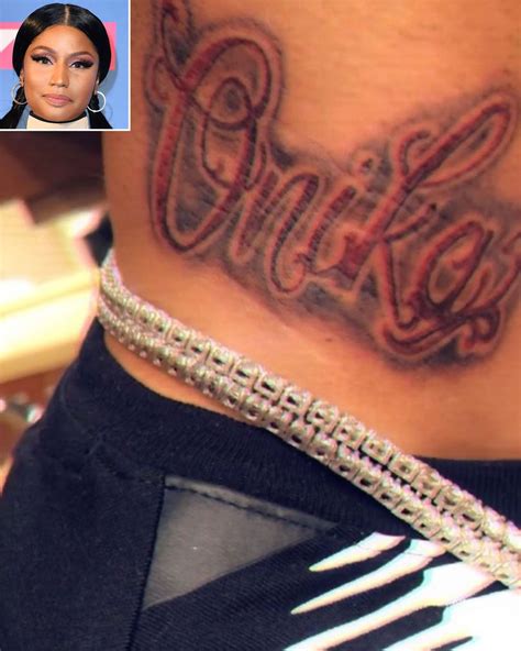 Nicki Minaj's New Boyfriend Gets Her Name Tattooed on His Neck