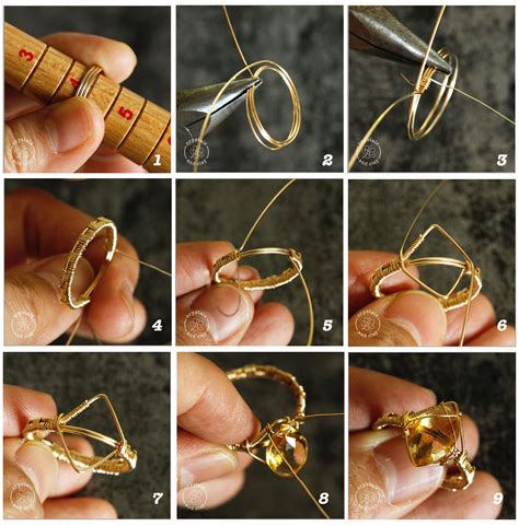 How to make wire wrapped rings for three different shape gemstones | Wire jewelry rings, Wire ...