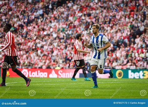 BILBAO, SPAIN - OCTOBER 16: Inigo Martinez, Real Sociedad Player, in ...