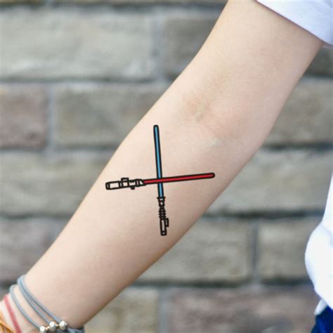 Lightsaber Temporary Tattoo Sticker - OhMyTat