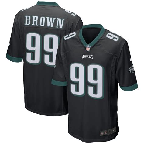 Nike Jerome Brown Philadelphia Eagles Black Retired Player Game Jersey