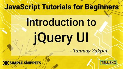 #48 JQuery UI Including JQuery UI in Project - YouTube