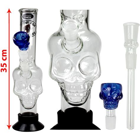 Stone Age Skull glass bong With Ice Catcher - Cheap Smoke