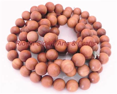 Natural Dark Golden Brown Sandalwood Beads Necklace, For Spiritual ...