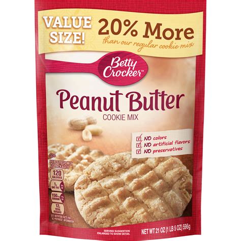 Betty Crocker™ Peanut Butter Cookie Mix, 21.0 OZ - Walmart.com