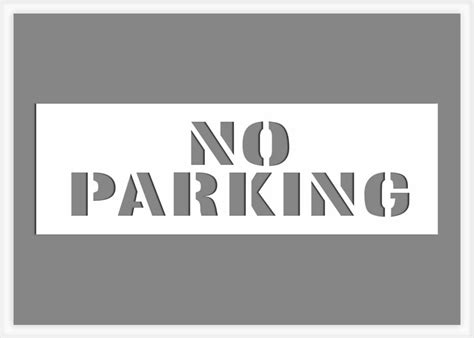 No Parking Stencil - 2 lines | Parking Lot Stencils | Stencils Online