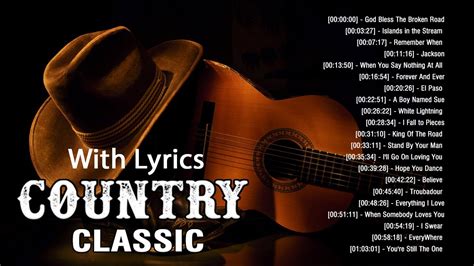 Best Classic Country Songs With Lyrics 1- Country Music Best Songs With Lyrics - Music Of All ...