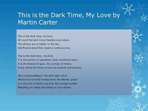 Carter’s This is the Dark Time, my Love. Simple and easy analysis - YouTube