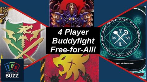 Buddyfight 4 Player Free for All Buddyfight Match! TCG Buzz - YouTube