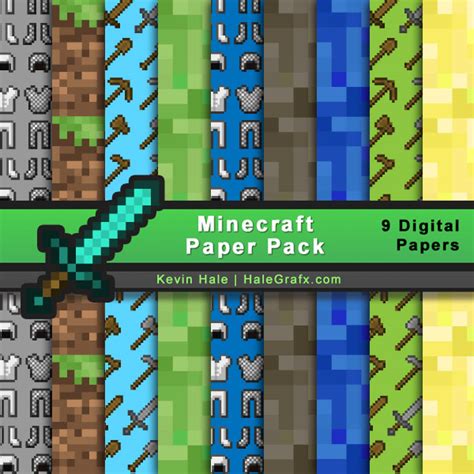 FREE Minecraft Digital Paper Pack