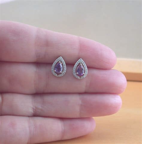 Sterling Silver Amethyst Necklace and Earrings | Amethyst Necklace| UK