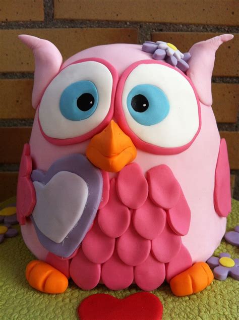 Owl Cakes, Bird Cakes, Paper Clay, Paper Mache, Fondant Animals, Biscuit, Baby Shower, Cupcake ...