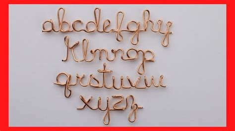 DIY Wire Letters Alphabet Tutorial | Wire letters, Wire crafts, Diy wire jewelry