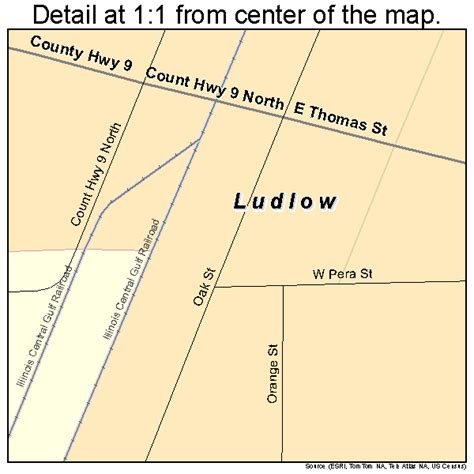 Ludlow Illinois Street Map 1745174