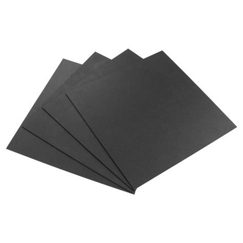 Buy FYBREX Set of 4 Black Square ABS Sheets 12"x12" with .08" Thickness, Hold High Breakage ...