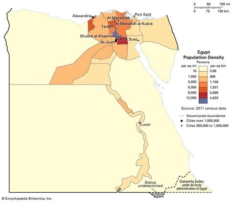 Population density of Egypt - Students | Britannica Kids | Homework Help