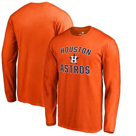 Men's Houston Astros Orange Victory Arch Long Sleeve T-Shirt