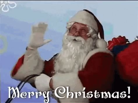 Santa Waving Saying Merry Christmas GIF | GIFDB.com