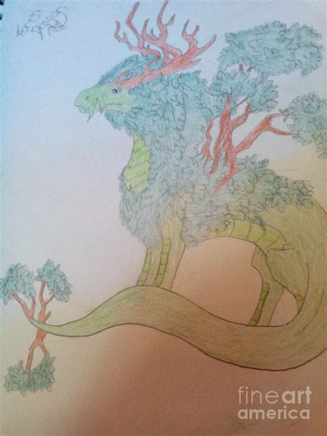 Nature Dragon Drawing by Katelyn Biles | Fine Art America