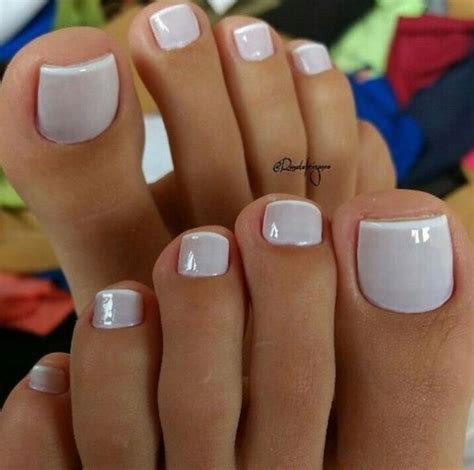 Toe Nail Color, Toe Nail Art, Nail Colors, Pedicure Colors, Toe Nail Polish, White Nail Polish ...