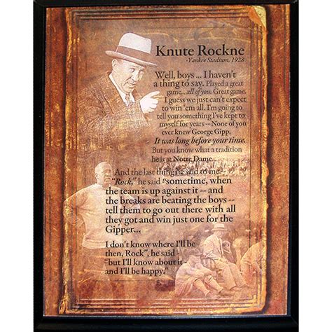 Knute Rockne Speech 8x10 Plaque with "Win One for the Gipper" Speech | Pristine Auction