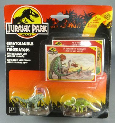 Jurassic Park - Kenner - Metal Figure - Ceratosaurus & Triceratops