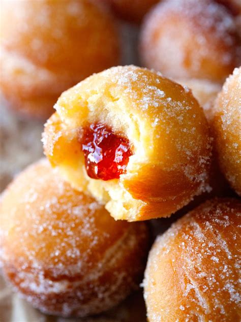 Jelly Filled Donut Holes | Recipe | Donut hole recipe, Filled donuts, Homemade donuts