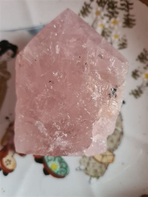 Pink quartz with polished tip | Etsy