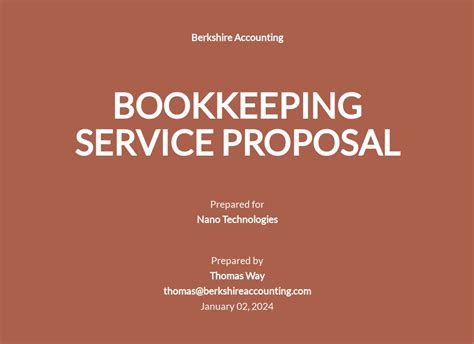 Bookkeeping Proposal Template