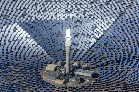 This 2015 file photo shows an aerial view of the Crescent Dunes Solar Energy Plant in Tonopah ...