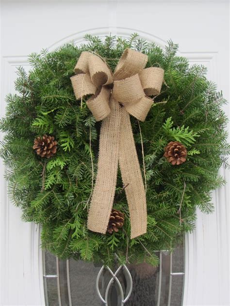 Items similar to Balsam Fir Wreath - Pine Wreath - Holiday Wreath ...