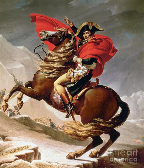 Napoleon Crossing The Alps Painting by Jacques Louis David