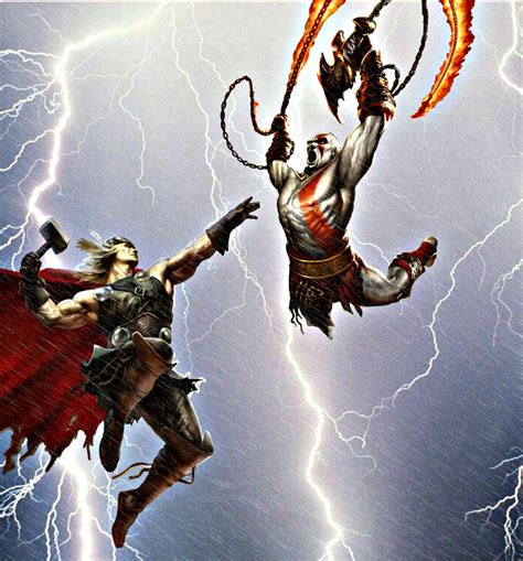 THOR VS KRATOS!!! 2 by Action111 on DeviantArt