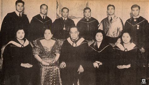 President Jose P. Laurel and his wife, Paciencia, with their children ...