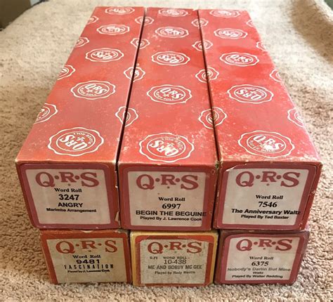 Vintage QRS Player Piano Rolls (Lot of 25): Milne, Scott, Babit, Cook, Watters | eBay