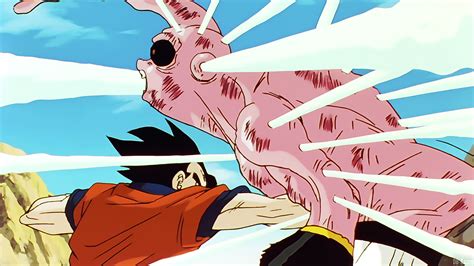 Gohan Ultime aide Majin Buu à respirer - Dragon Ball GIF