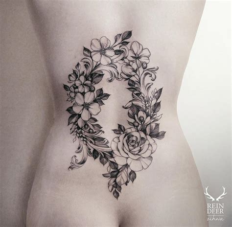 Floral Wreath on Girls Lower Back