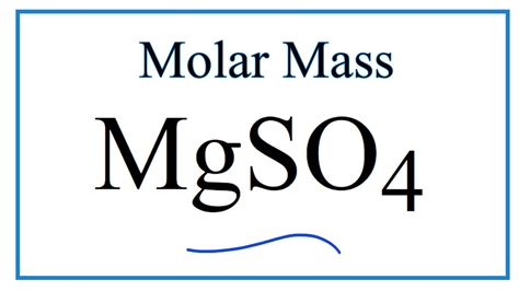 Molar Mass / Molecular Weight of MgSO4: Magnesium sulfate - YouTube