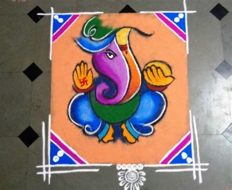 20 Best Ganesha Rangoli Designs for Diwali - Beauty, Fashion, Lifestyle blog