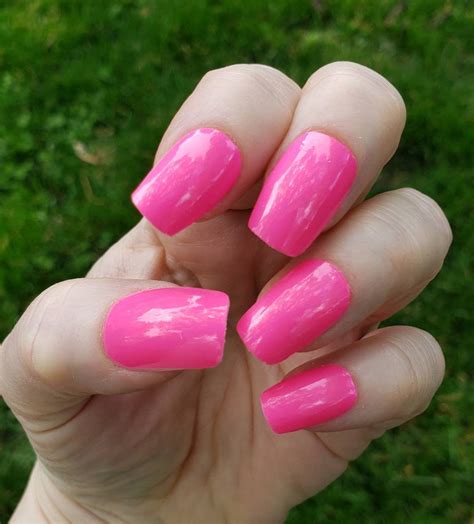 Neon Pink Nails, Fluorescent Pink Nails, Nail Polish Wraps, Pink Nails ...