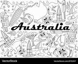 Australia Coloring Royalty Free Vector Image  VectorStock sketch template