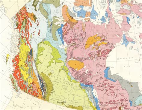 Canada Geology Map Print Atlas of Canada Bedrock Geology - Etsy