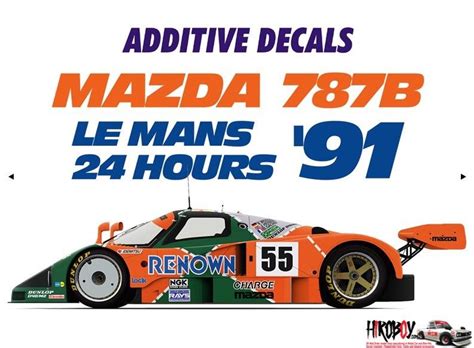 1:24 Mazda 787B Le Mans 1991 Markings Decals | BS-24014 | Blue Stuff