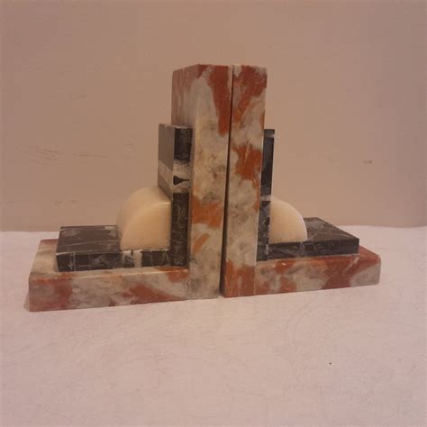 Bookends (2) - Art Deco - Marble - Catawiki