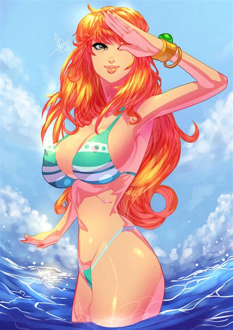 Nami - The One Piece- FANART :D by xdtopsu01 on DeviantArt