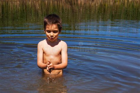 Bathing in river stock image. Image of heat, smiling - 38876445