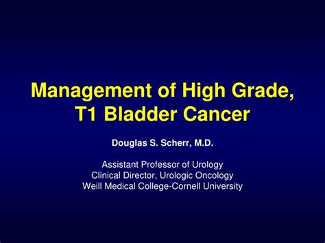 PPT - Management of High Grade, T1 Bladder Cancer PowerPoint Presentation - ID:3386288