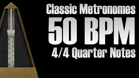 50 BPM 4/4 Wooden Metronome (Click Track in HD) - YouTube