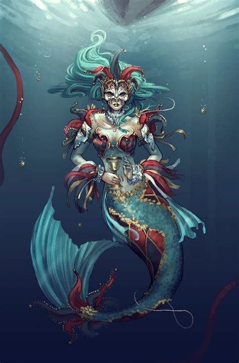 Masquerade Mermaid by DreamerWhit.deviantart.com on @DeviantArt | Mermaid artwork, Mermaid art ...