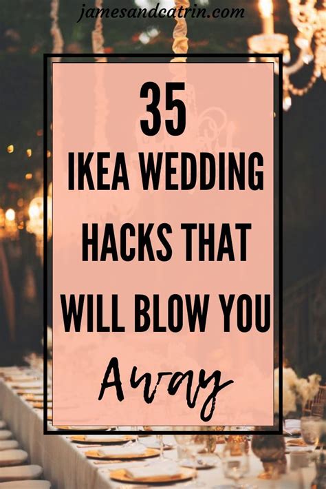 a table with candles and plates on it that says, 35 ikea wedding hacks that will blow you away